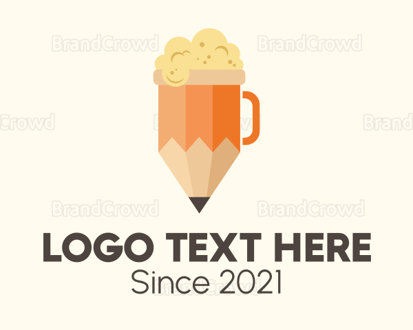 Beer Mug Pencil Logo