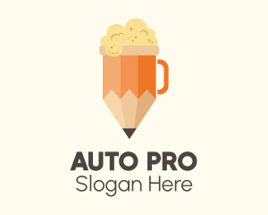 Beer Mug Pencil Logo