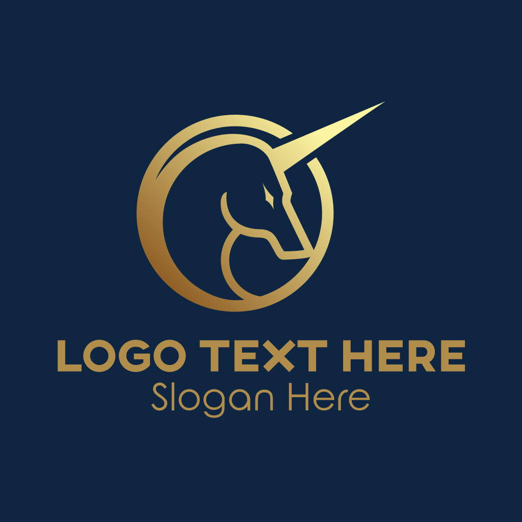 Gold Unicorn Sparkle Logo | BrandCrowd Logo Maker