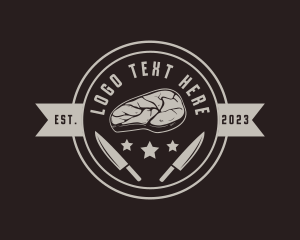 Meat Steak Butcher Logo