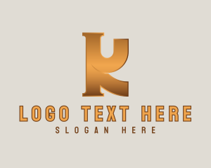 Lettermark - Metallic Builder Pipes Letter K logo design