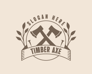 Ax Carpentry Woodwork logo design