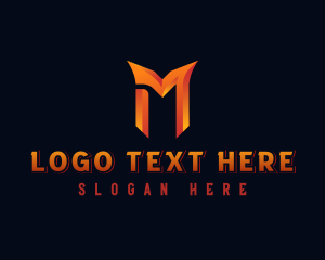 Gradient - Esports Gaming Letter M logo design