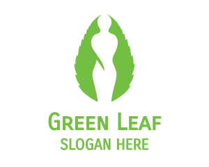 Green Female Silhouette logo design