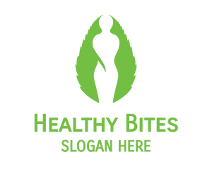 Green Female Silhouette logo design