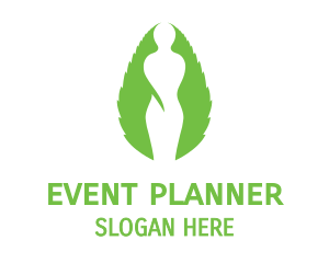 Organic - Green Female Silhouette logo design