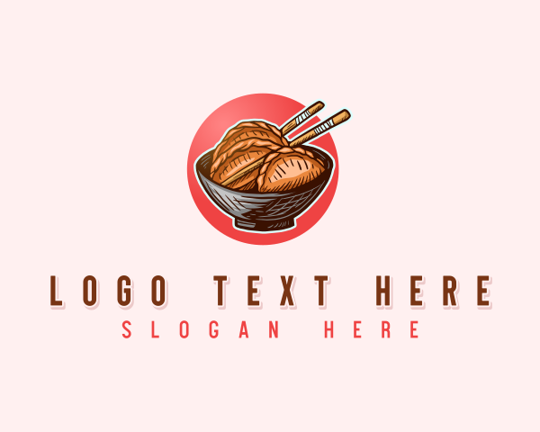 Gourmet - Dumpling Appetizer Bowl logo design