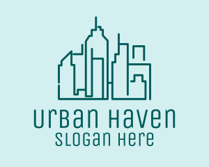 Urban Building Skyline  logo design