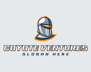 Gamer Knight Helmet logo design