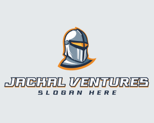 Gamer Knight Helmet logo design