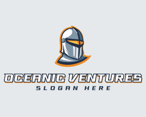 Gamer Knight Helmet logo design