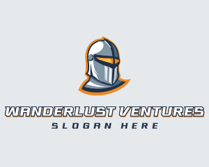 Gamer Knight Helmet logo design