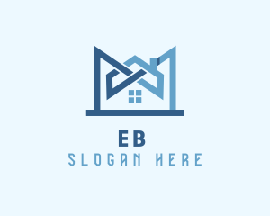 Broker - Home Roof Letter M logo design