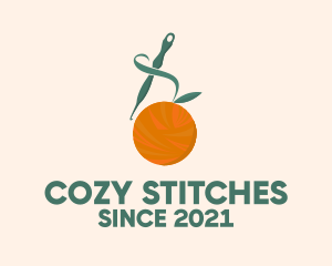 Crochet - Orange Fruit Crochet logo design