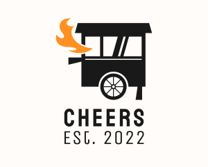 Spicy - Grill Flame Food Cart logo design