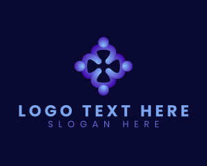 Friendship - Social Human People logo design