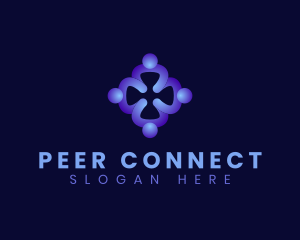 Peer - Social Human People logo design