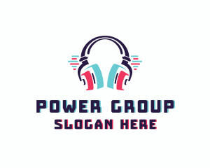 Streaming - DJ Audio Headphones logo design
