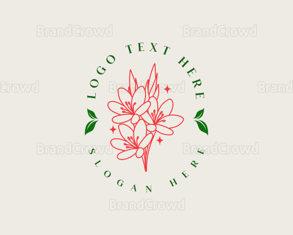 Botanical Flower Leaf Logo