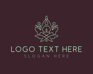 Lotus - Healing Meditation Yoga logo design