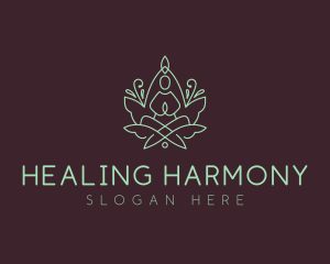 Healing Meditation Yoga logo design