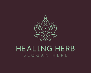 Healing Meditation Yoga logo design