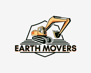 Excavation - Construction Builder Excavator logo design