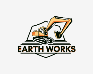 Excavation - Construction Builder Excavator logo design