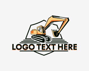 Construction Builder Excavator Logo