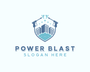 Industrial Power Cleaning  Sanitation logo design