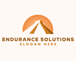 Inca Pyramid Landmark logo design