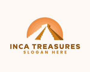 Inca Pyramid Landmark logo design