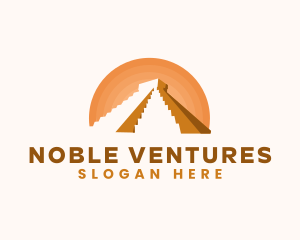 Inca Pyramid Landmark logo design