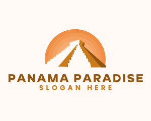 Inca Pyramid Landmark logo design