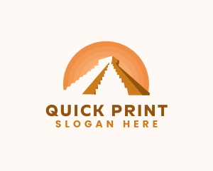 Inca Pyramid Landmark logo design