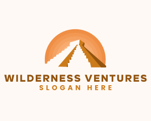 Inca Pyramid Landmark logo design