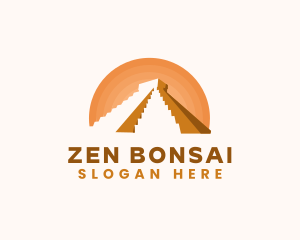 Inca Pyramid Landmark logo design