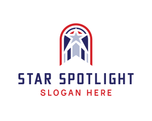 USA Star Banner logo design