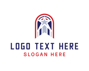 Platoon - USA Star Banner logo design