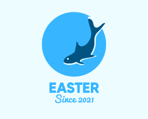Seafood - Blue Marine Shark logo design