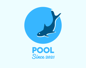 Aqua - Blue Marine Shark logo design