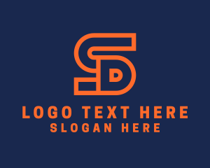 Letter Fg - Cyber Software Telecom logo design
