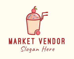 Vendor - Cherry Slushy Refreshment Cart logo design
