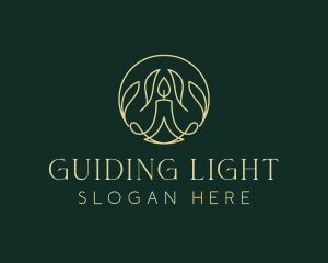 Leaf Light Candle logo design