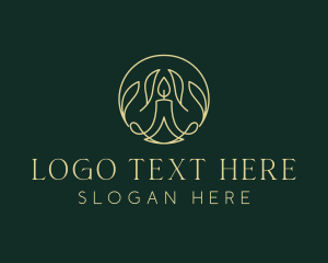 Elegant - Leaf Light Candle logo design