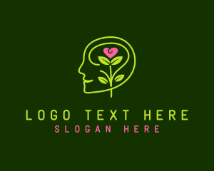 Brain - Human Mind Flower logo design
