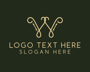 Quirky - Minimalist Luxury Ornate Letter W logo design