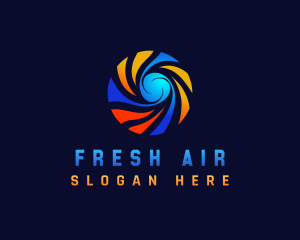 HVAC Cooling Heating logo design