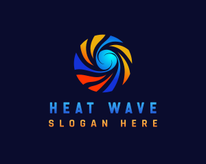 Heat - HVAC Cooling Heating logo design