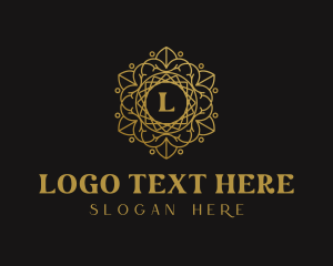 Gold And Purple - Luxury Flower Lettermark logo design